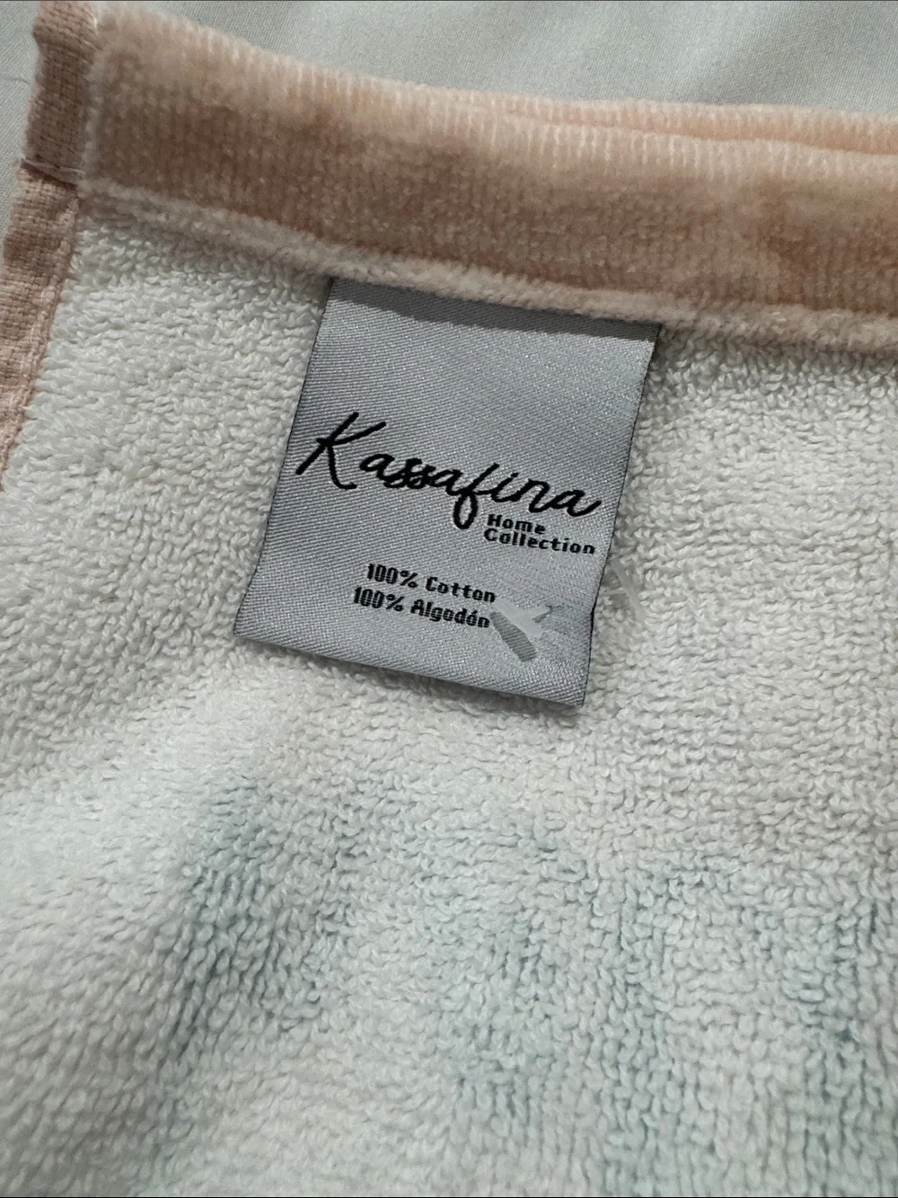 NEW Kassafina “Hello Gorgeous” Pink Stripe Bath Towel